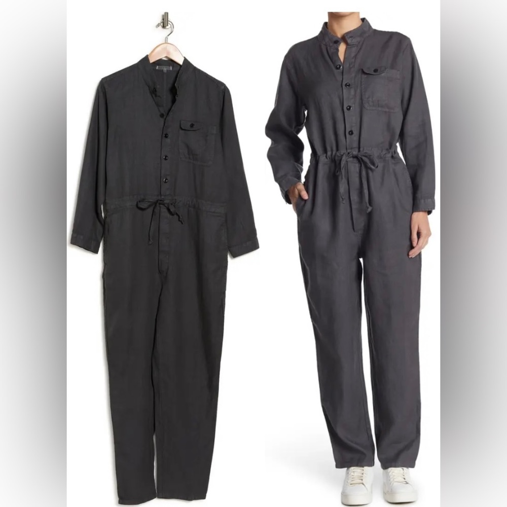 Alex Mill Tie Waist Linen Jumpsuit